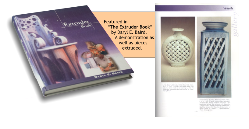 Featured in “The Extruder Book” by Daryl E. Baird. A demonstration as well as pieces extruded.